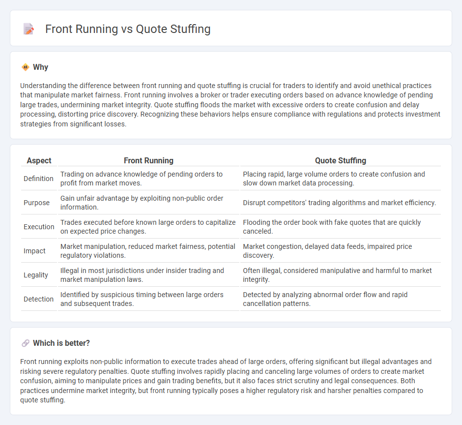 Front Running vs Quote Stuffing in Trading