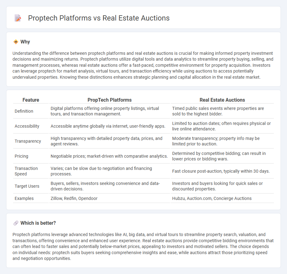 Proptech Platforms vs Real Estate Auctions in Real Estate