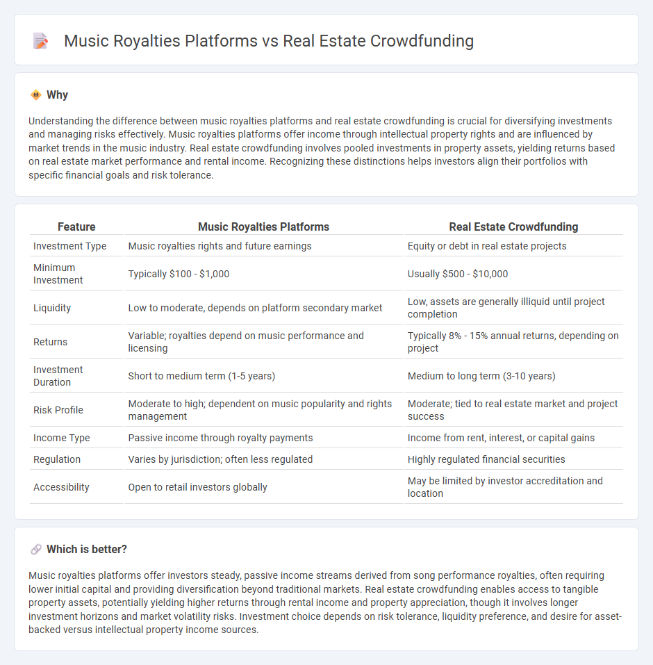 Music Royalties Platforms vs Real Estate Crowdfunding in Investment