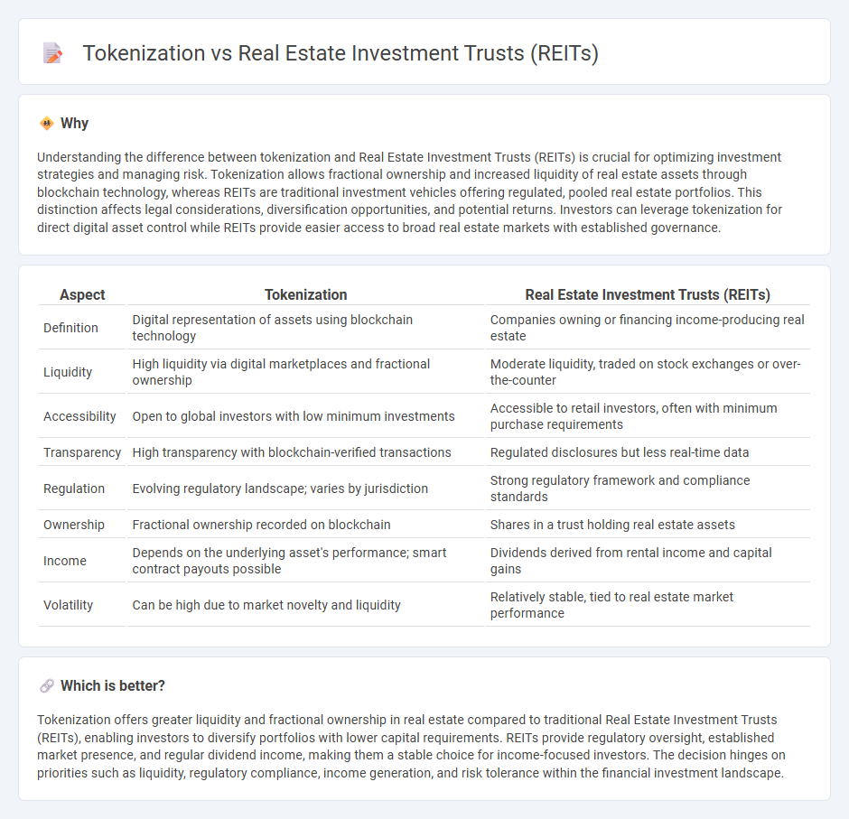 Tokenization vs Real Estate Investment Trusts (Reits) in Finance