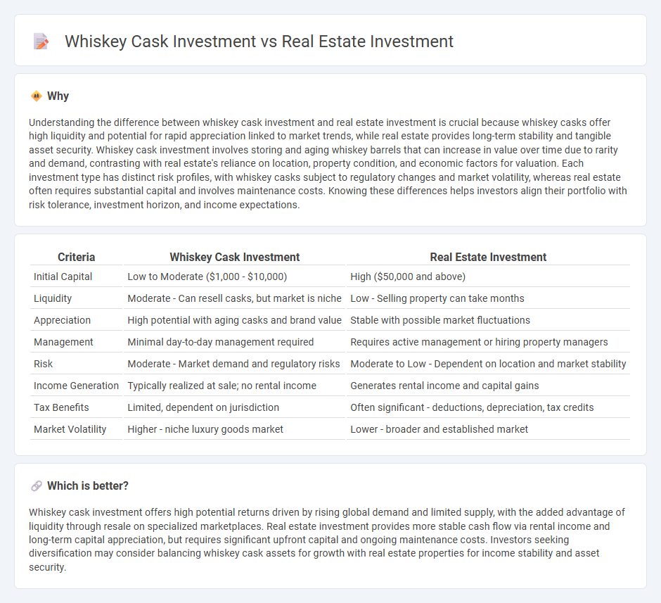 Whiskey Cask Investment vs Real Estate Investment in Investment