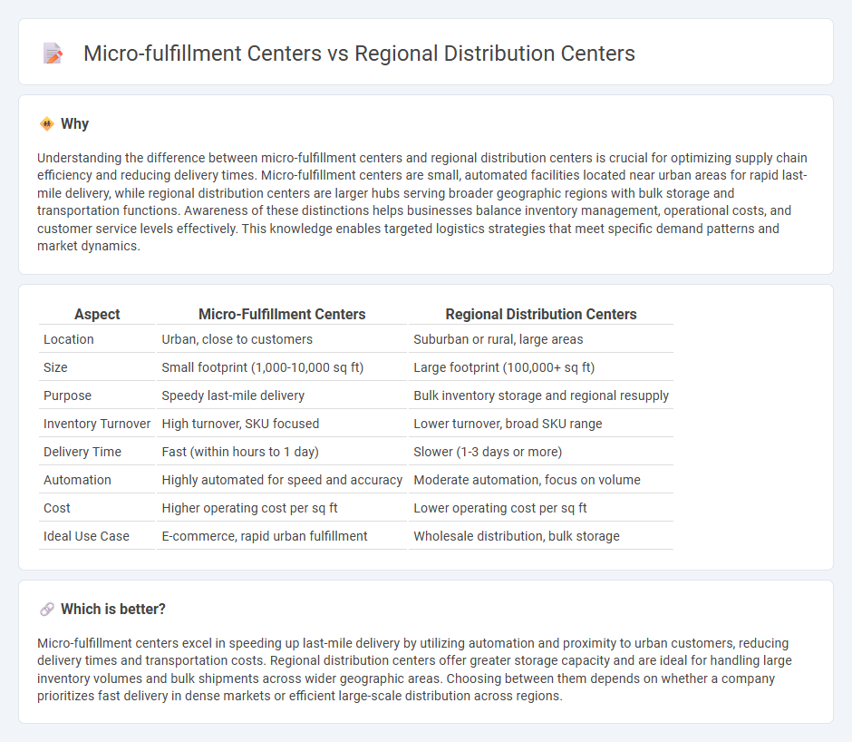 Micro-Fulfillment Centers vs Regional Distribution Centers in Logistics