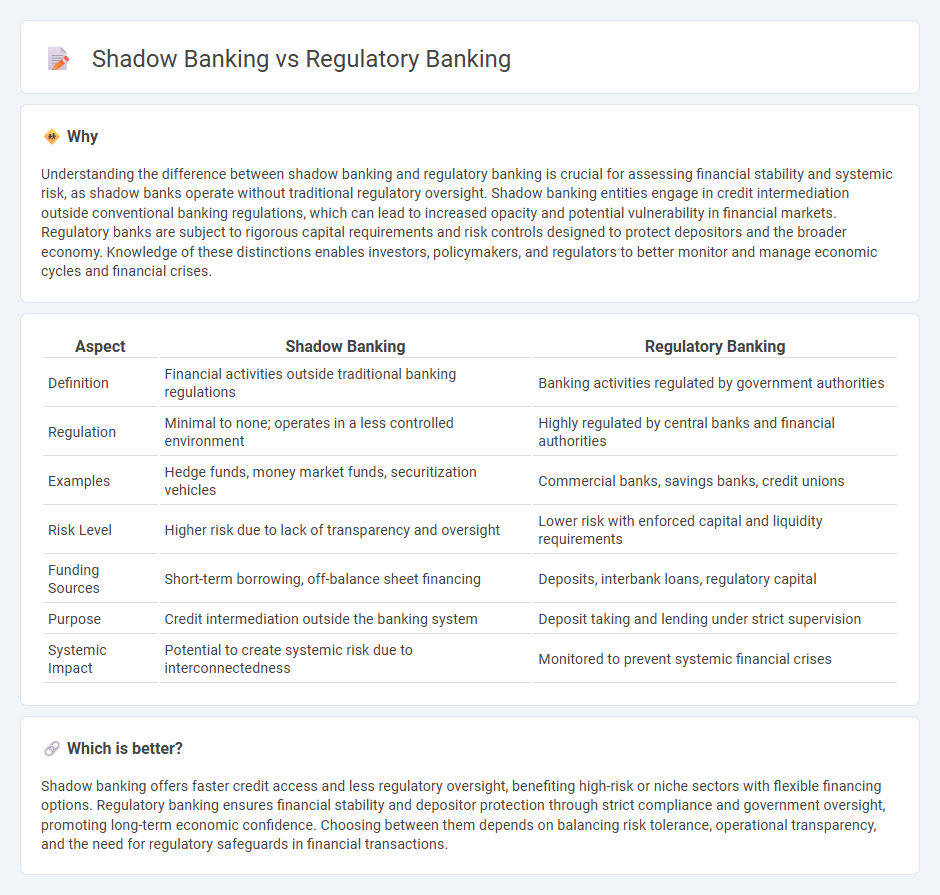 Shadow Banking vs Regulatory Banking in Finance