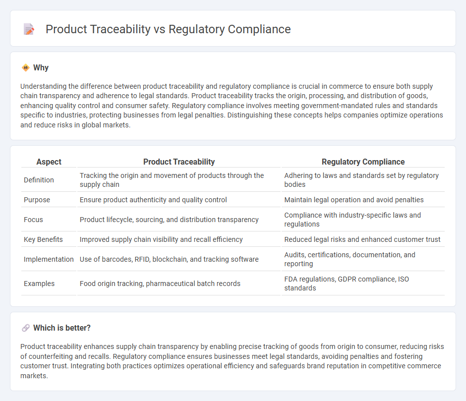 Product Traceability vs Regulatory Compliance in Commerce