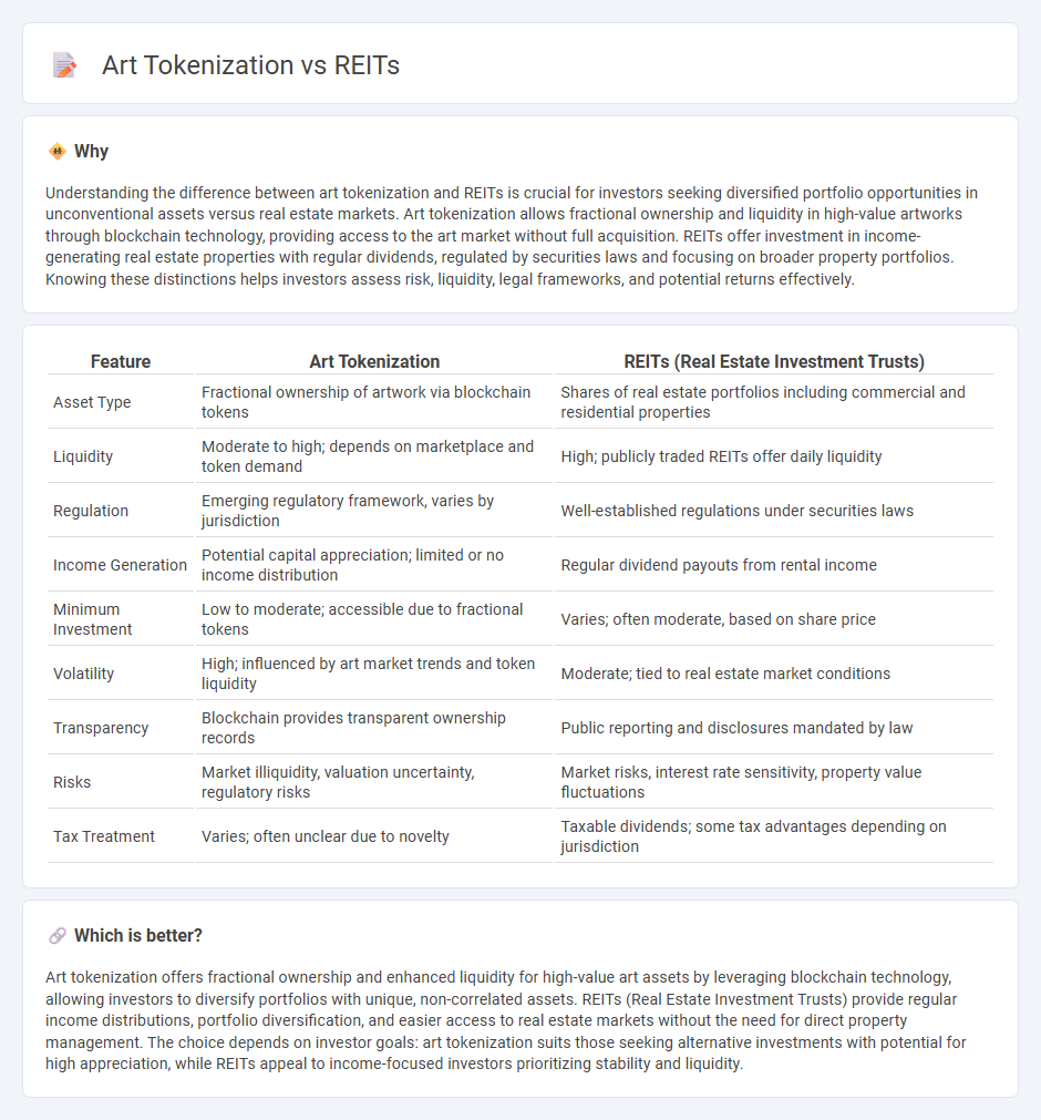 Art Tokenization vs Reits in Investment