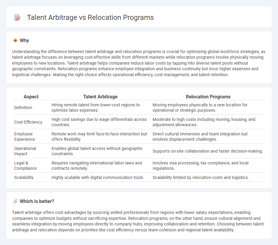 Talent Arbitrage vs Relocation Programs in Employment