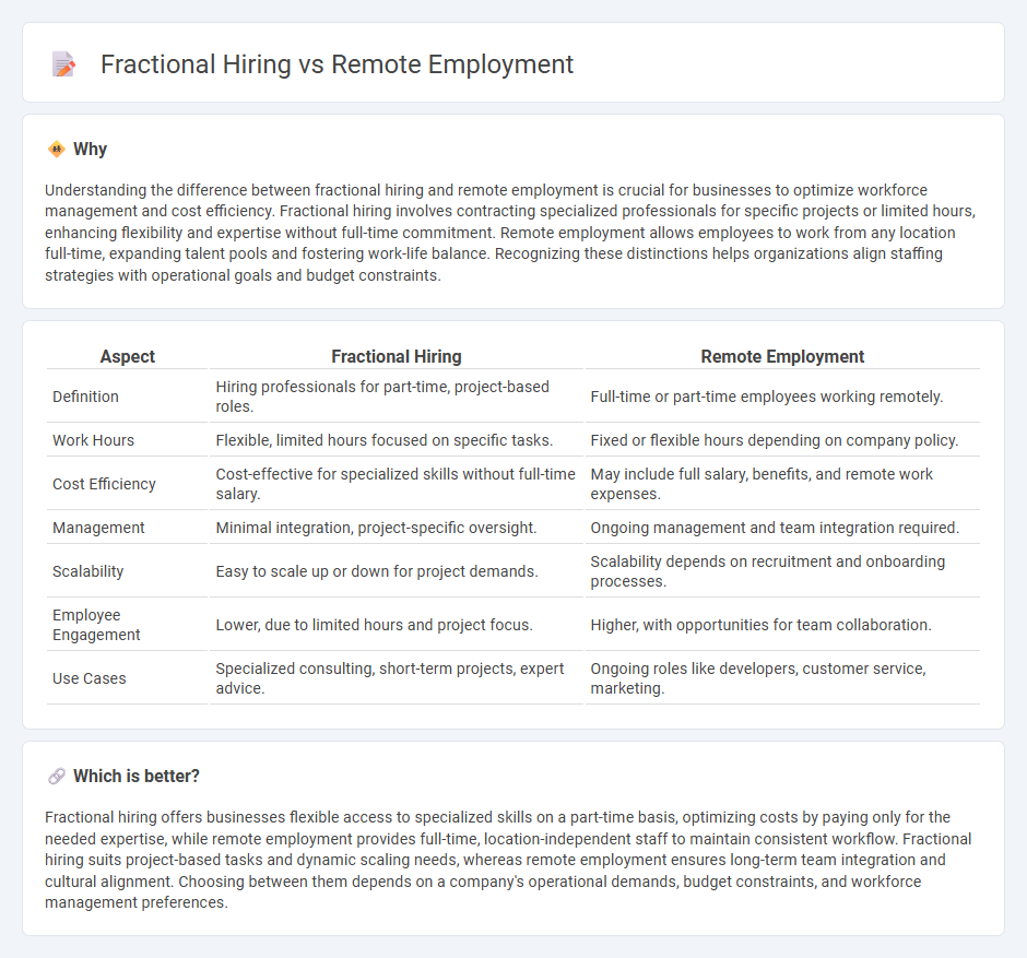 Fractional Hiring vs Remote Employment in Employment