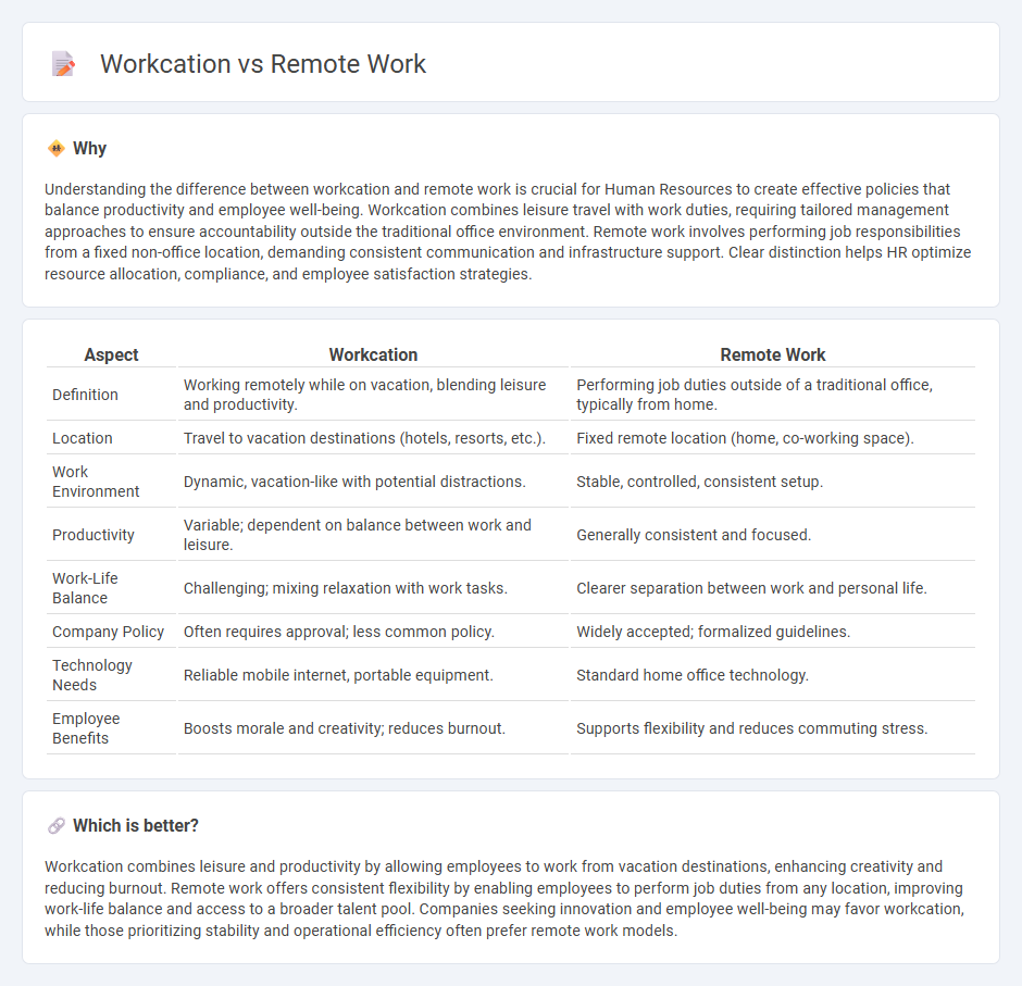 Workcation vs Remote Work in Human Resources