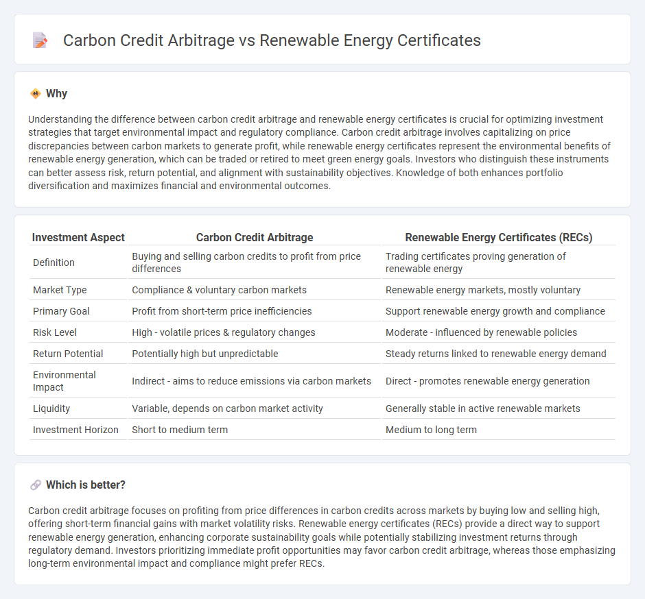 Carbon Credit Arbitrage vs Renewable Energy Certificates in Investment