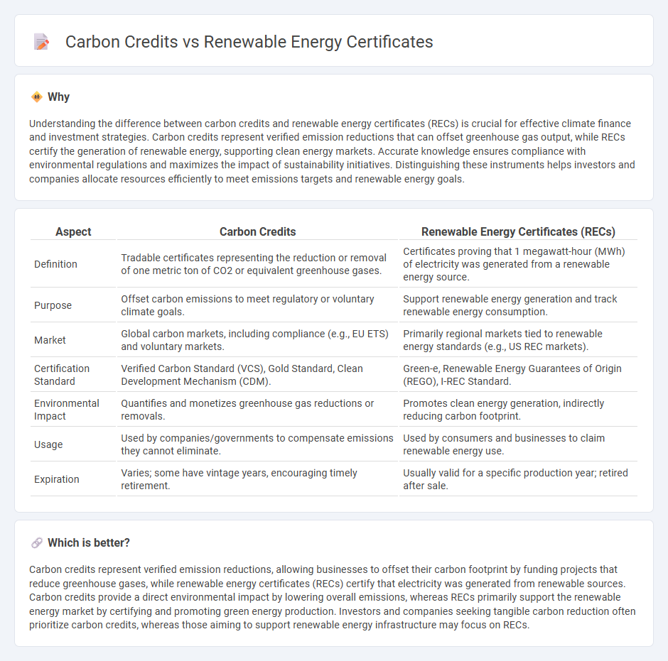 Carbon Credits vs Renewable Energy Certificates in Finance