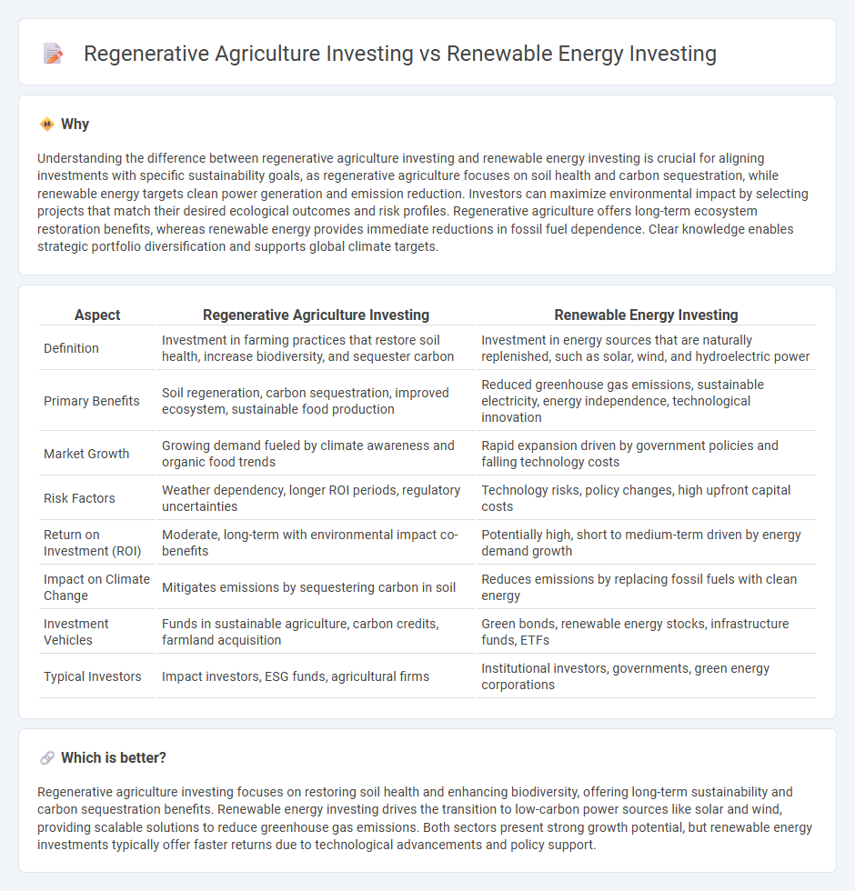Regenerative Agriculture Investing vs Renewable Energy Investing in Investment