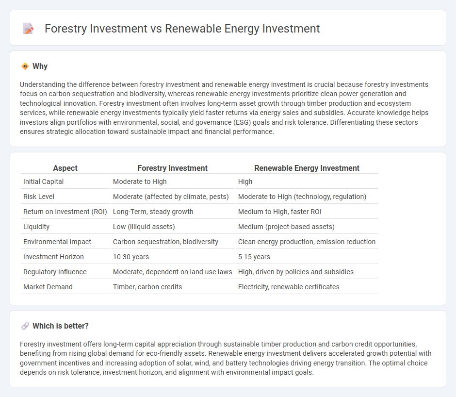 Forestry Investment vs Renewable Energy Investment in Investment