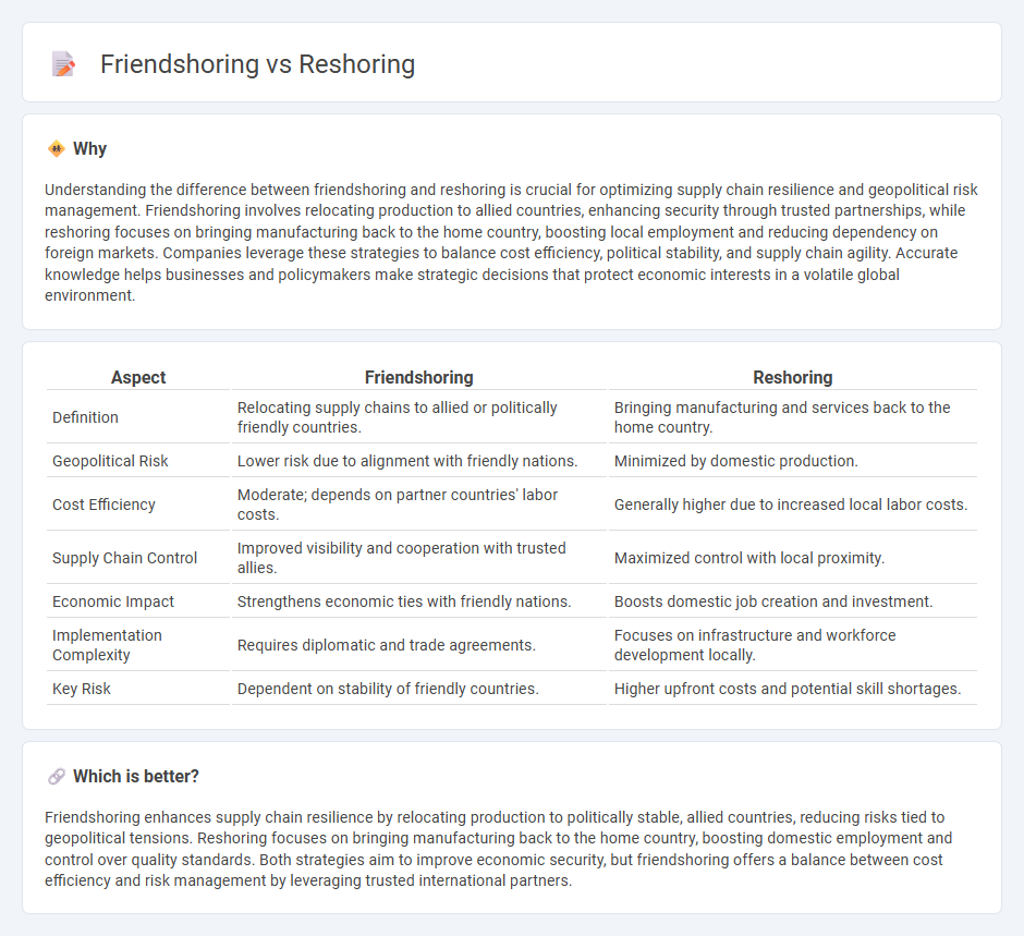 Friendshoring vs Reshoring in Economy