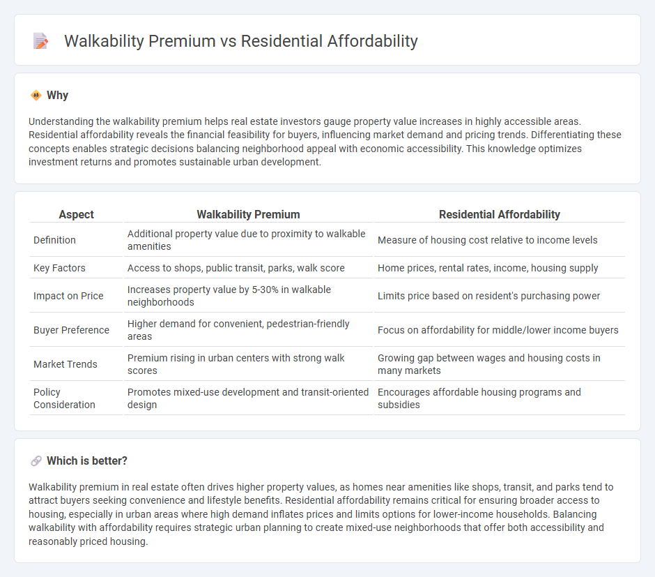 Walkability Premium vs Residential Affordability in Real Estate