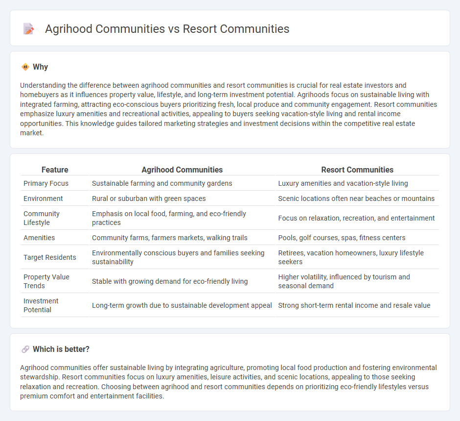 Agrihood Communities vs Resort Communities in Real Estate