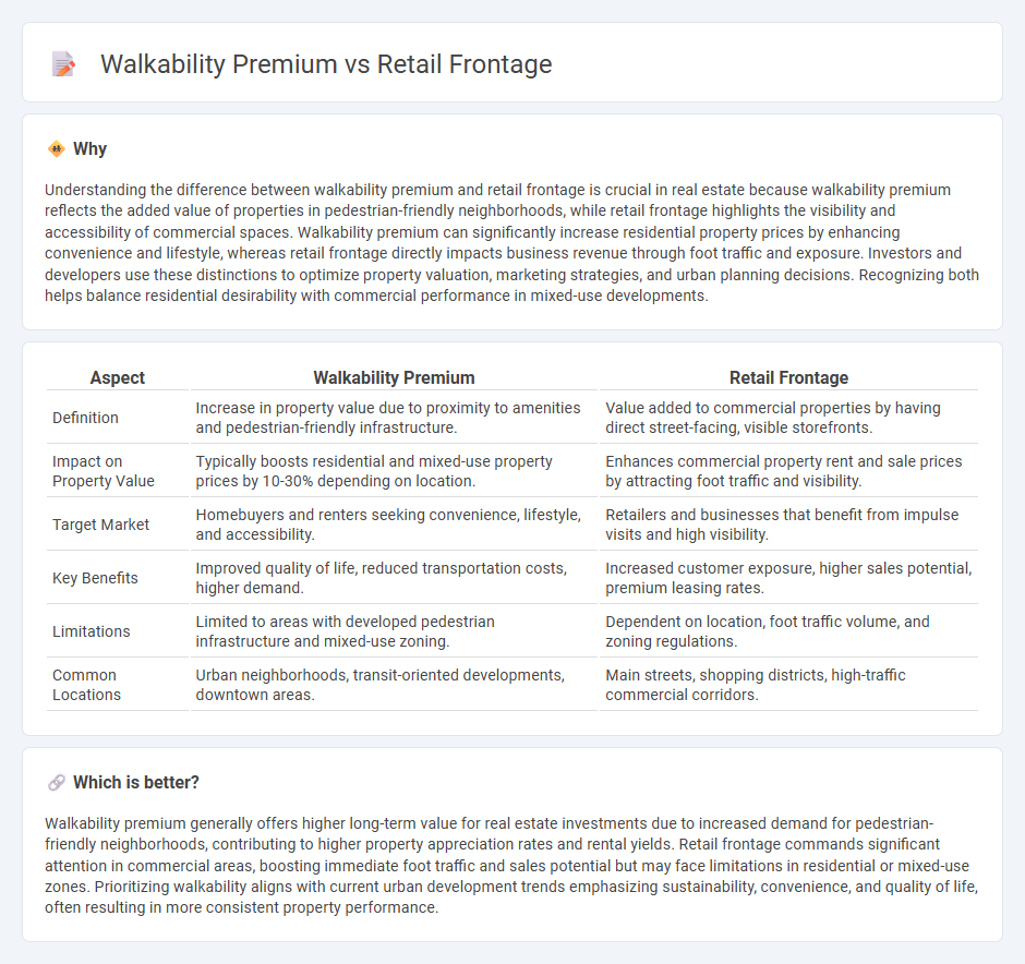 Walkability Premium vs Retail Frontage in Real Estate
