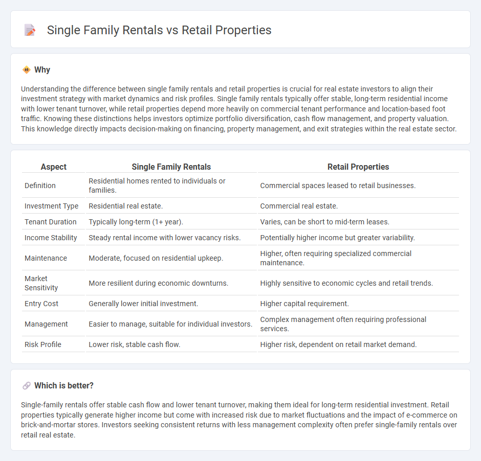 Single Family Rentals vs Retail Properties in Real Estate