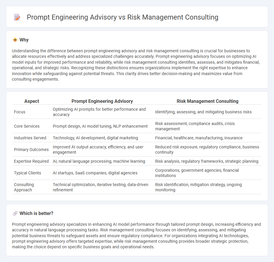 Prompt Engineering Advisory vs Risk Management Consulting in Consulting