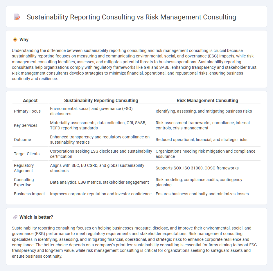 Sustainability Reporting Consulting vs Risk Management Consulting in Consulting