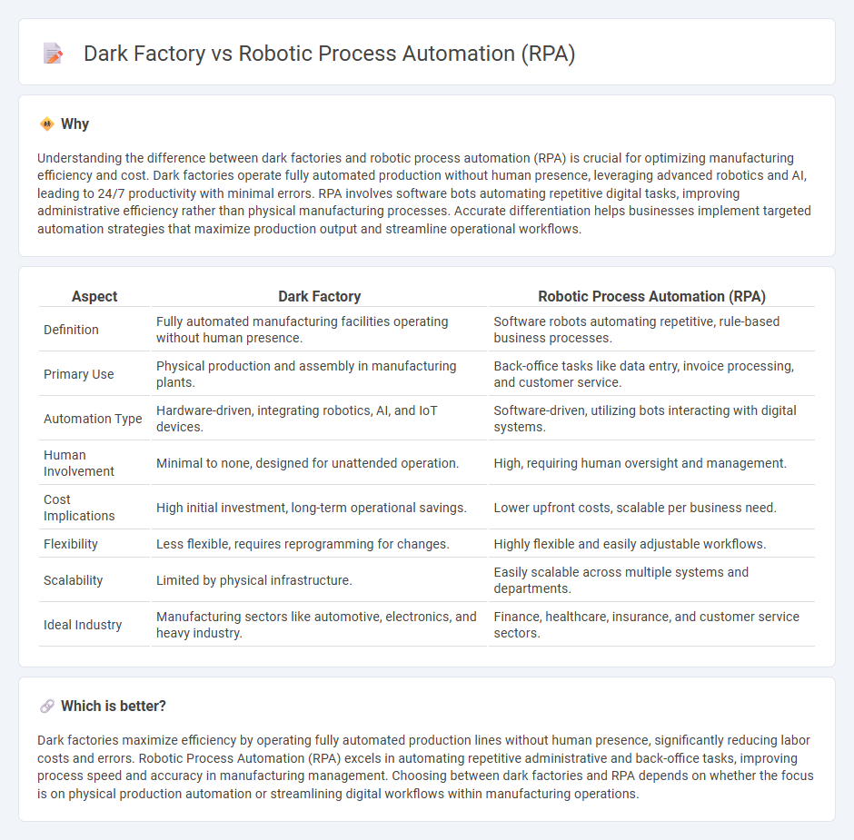 Dark Factory vs Robotic Process Automation (Rpa) in Manufacturing