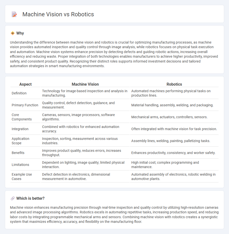 Machine Vision vs Robotics in Manufacturing