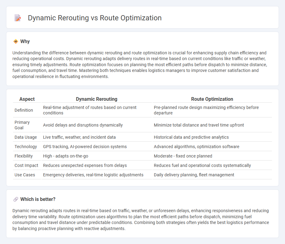 Dynamic Rerouting vs Route Optimization in Logistics