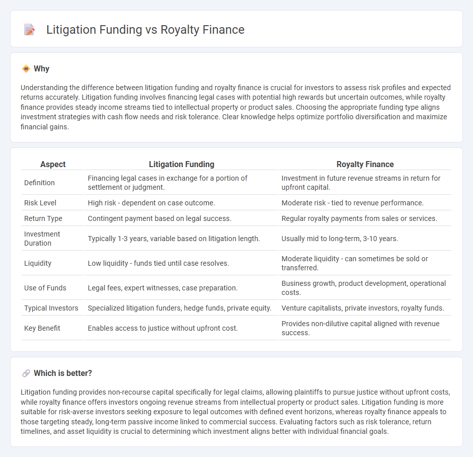 Litigation Funding vs Royalty Finance in Investment