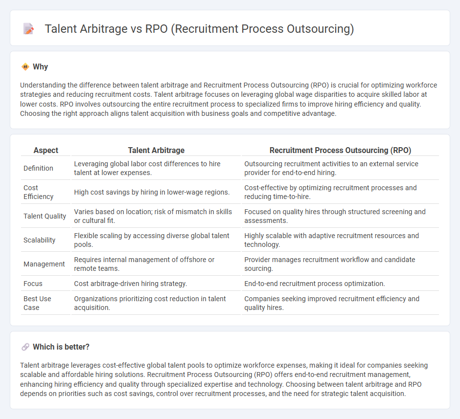 Talent Arbitrage vs Rpo (Recruitment Process Outsourcing) in Employment