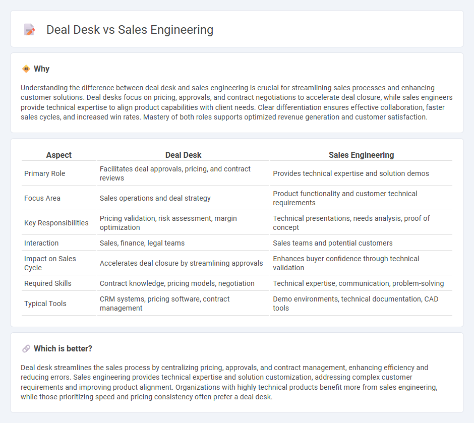 Deal Desk vs Sales Engineering in Sales