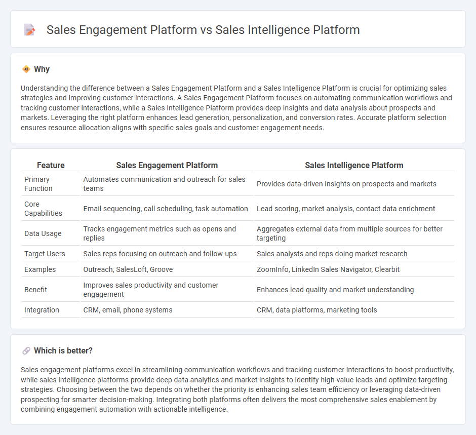 Sales Engagement Platform vs Sales Intelligence Platform in Sales