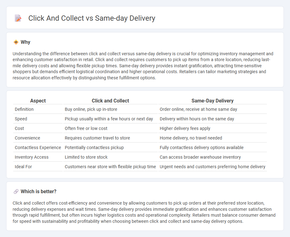 Click And Collect vs Same-Day Delivery in Retail