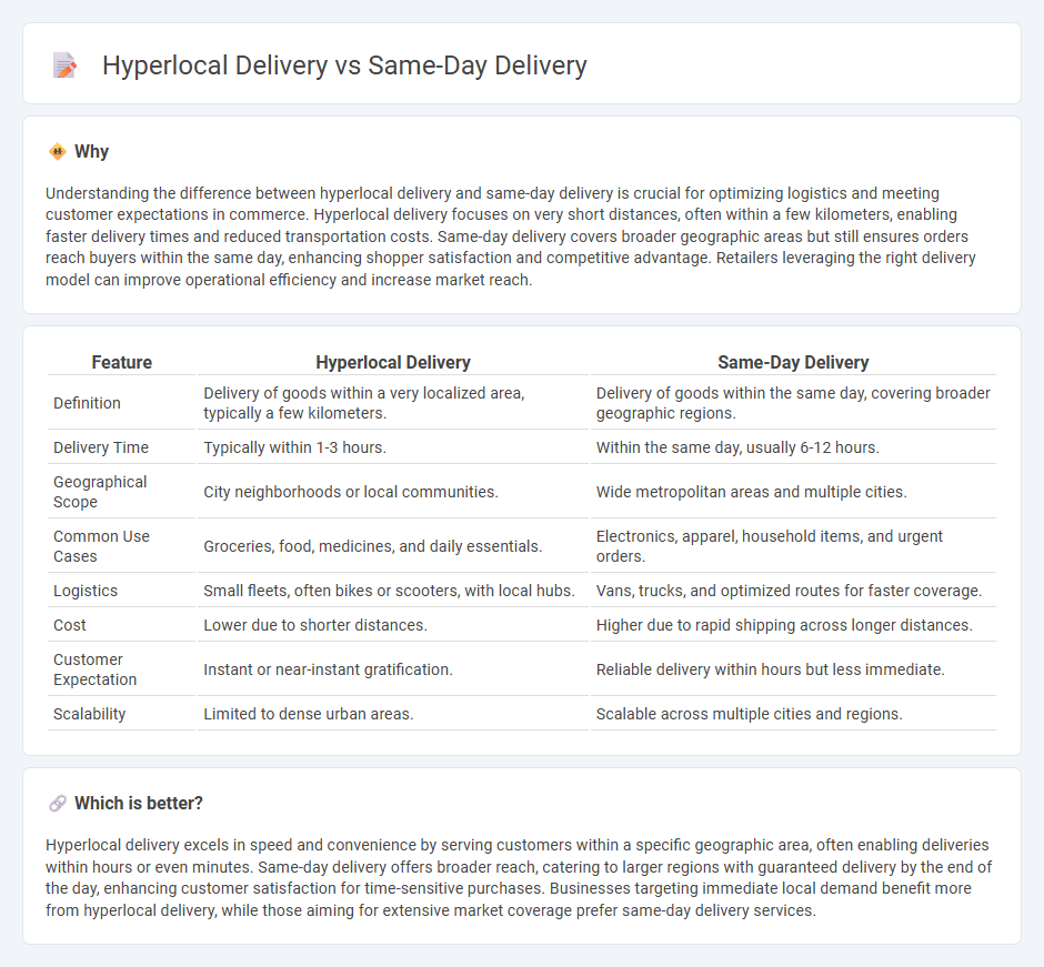 Hyperlocal Delivery vs Same-Day Delivery in Commerce