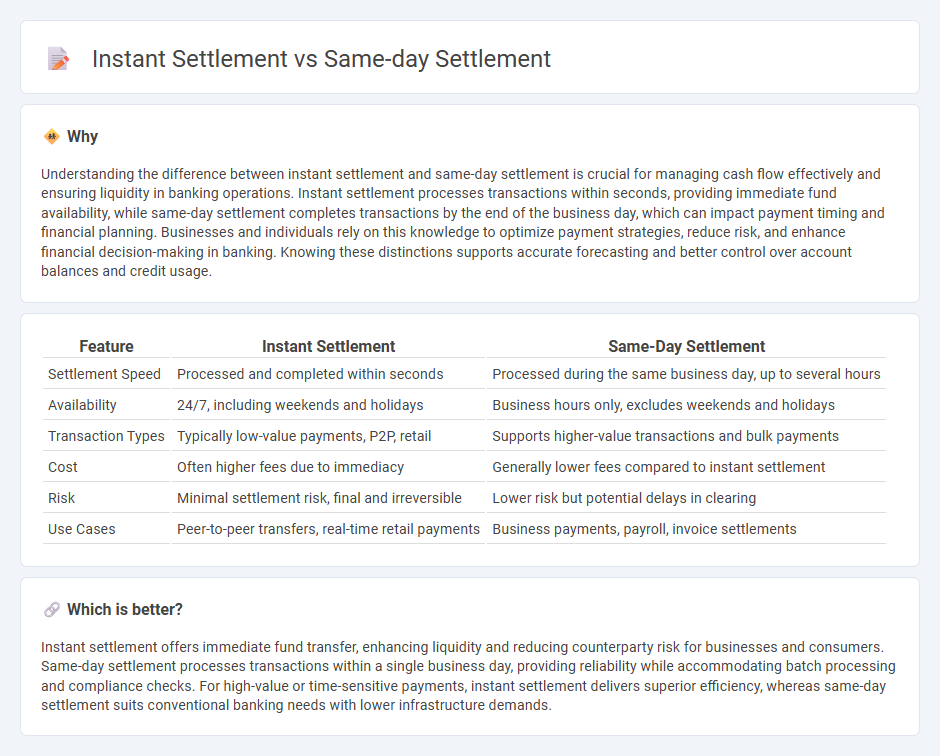 Instant Settlement vs Same-Day Settlement in Banking