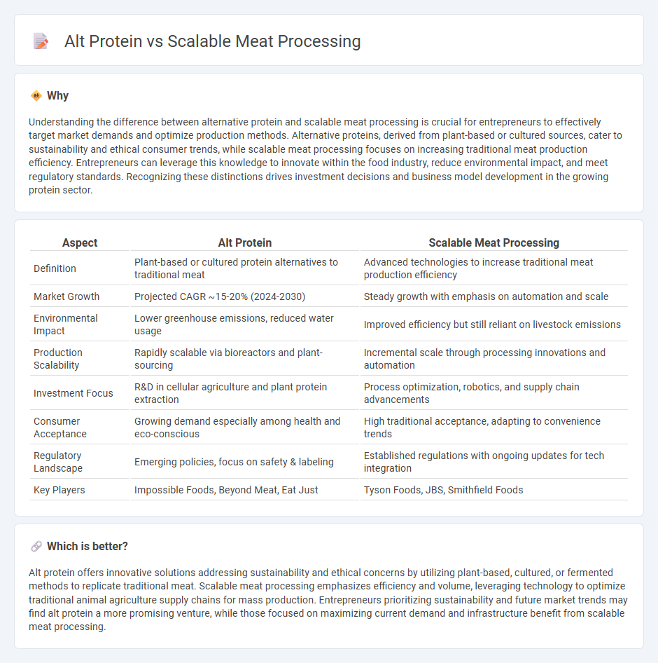 Alt Protein vs Scalable Meat Processing in Entrepreneurship