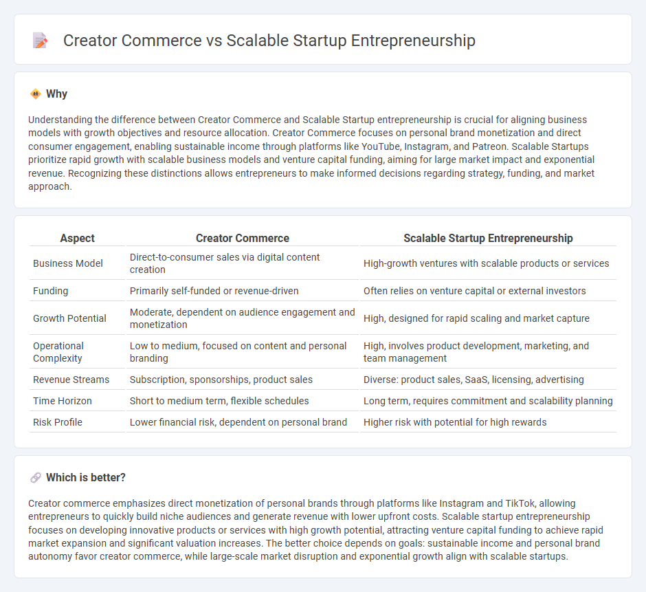 Creator Commerce vs Scalable Startup Entrepreneurship in Entrepreneurship