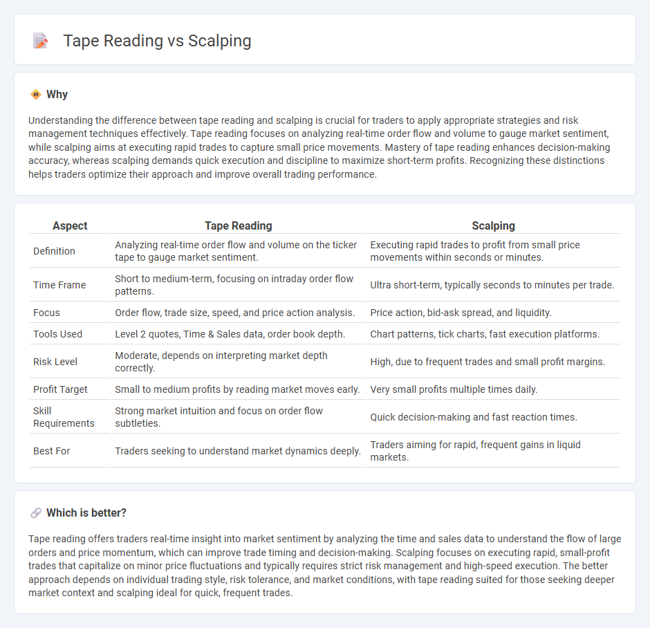 Tape Reading vs Scalping in Trading
