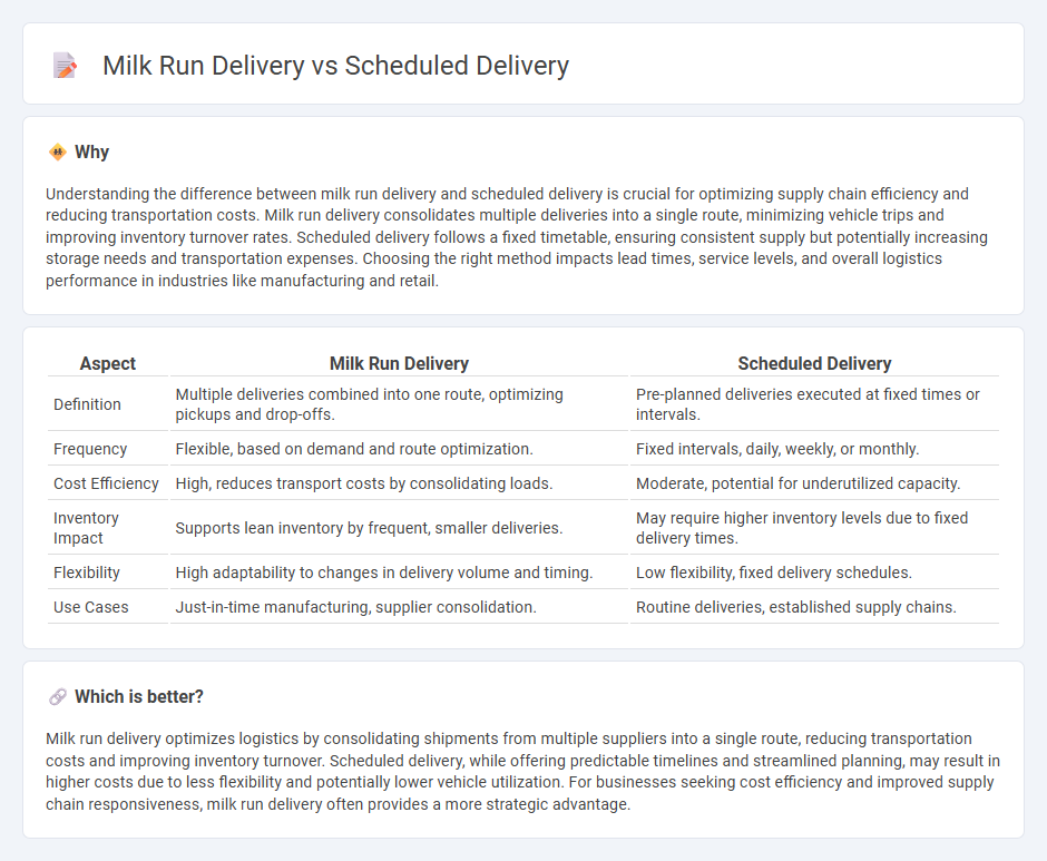 Milk Run Delivery vs Scheduled Delivery in Logistics