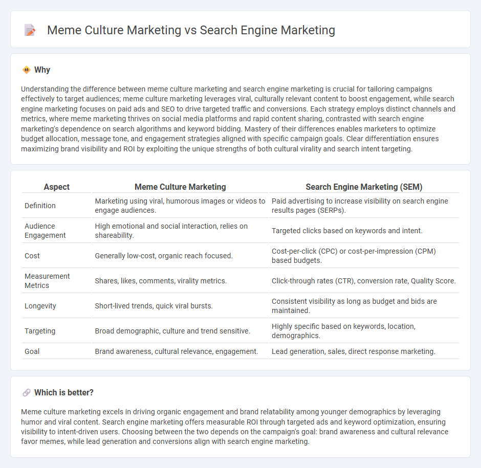 Meme Culture Marketing vs Search Engine Marketing in Marketing