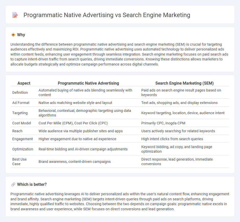 Programmatic Native Advertising vs Search Engine Marketing in Marketing