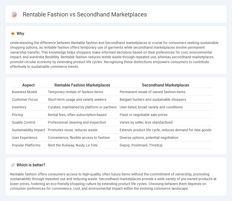 Rentable Fashion vs Secondhand Marketplaces in Commerce