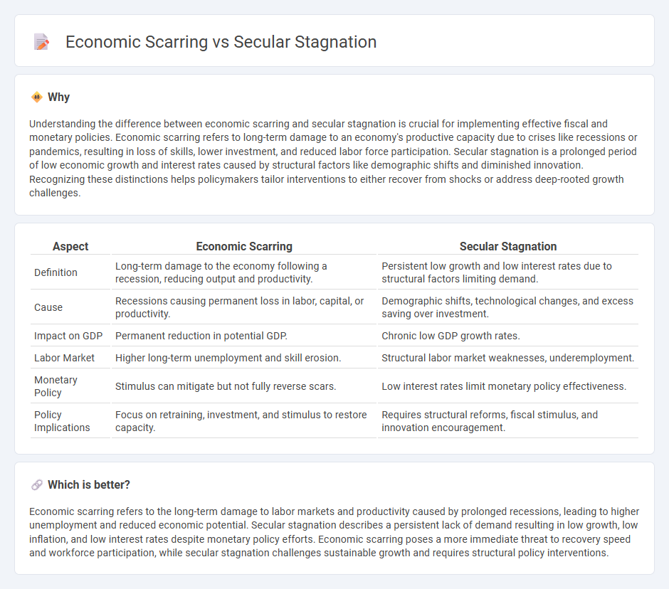 Economic Scarring vs Secular Stagnation in Economy