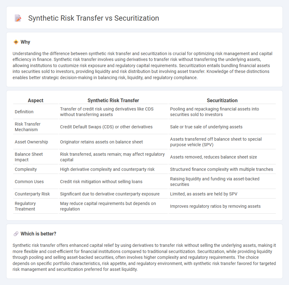 Synthetic Risk Transfer vs Securitization in Finance