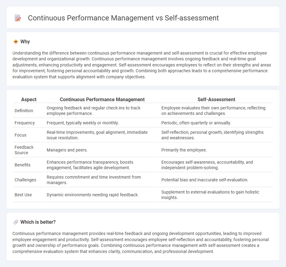 Continuous Performance Management vs Self-Assessment in Management
