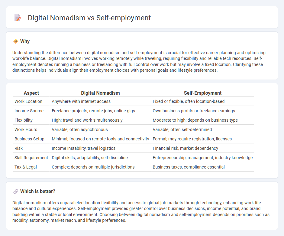 Digital Nomadism vs Self-Employment in Employment