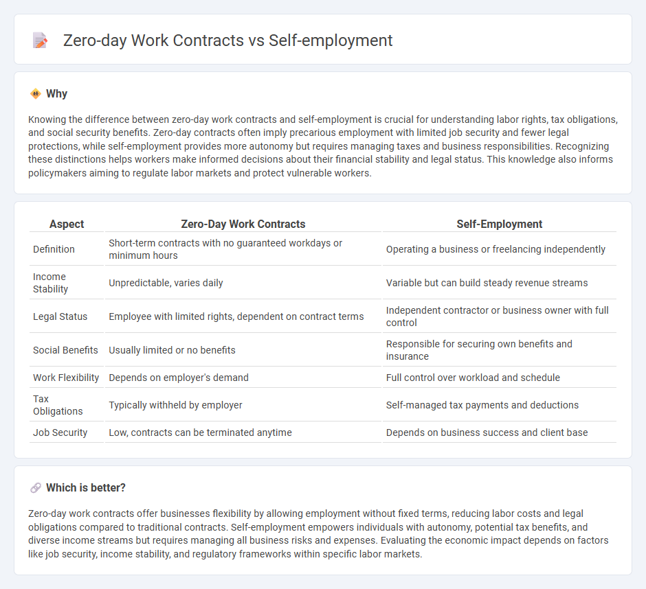 Zero-Day Work Contracts vs Self-Employment in Economy