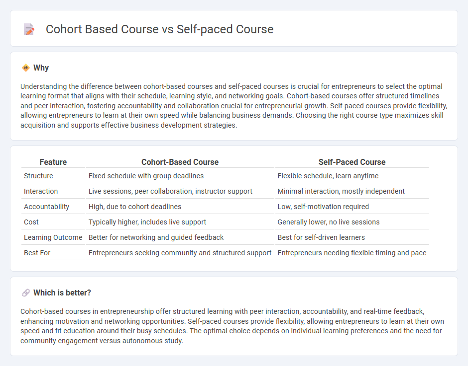 Cohort Based Course vs Self-Paced Course in Entrepreneurship