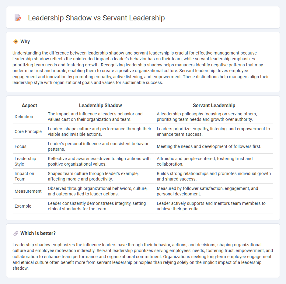 Leadership Shadow vs Servant Leadership in Management