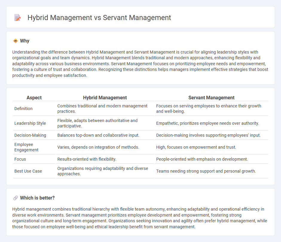 Hybrid Management vs Servant Management in Management