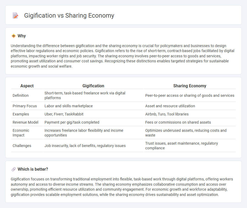 Gigification vs Sharing Economy in Economy