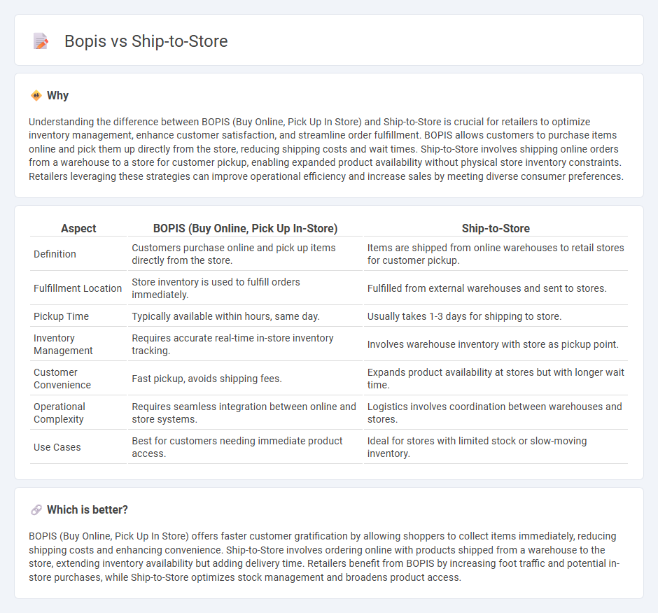 Bopis vs Ship-To-Store in Retail